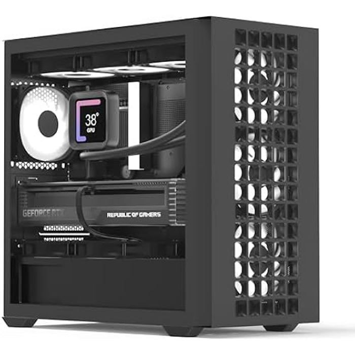 Boîtier Mini Tour - AEROCOOL - D302A - Support Radiateur 360 mm - GPU 410 mm - 11 Emplacements Ventilateur