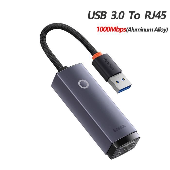 USB 3,0 1000Mbps - adaptateur Ethernet vers RJ45, Port LAN, pour ordinateur  portable, Nintendo Switch Mi Box - Cdiscount Informatique