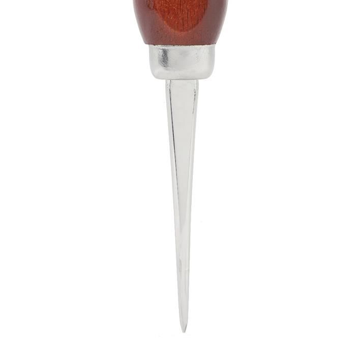 Pic à Glace En Acier Inoxydable - Manche En Bois, Longueur 21,5 Cm, Style Traditionnel