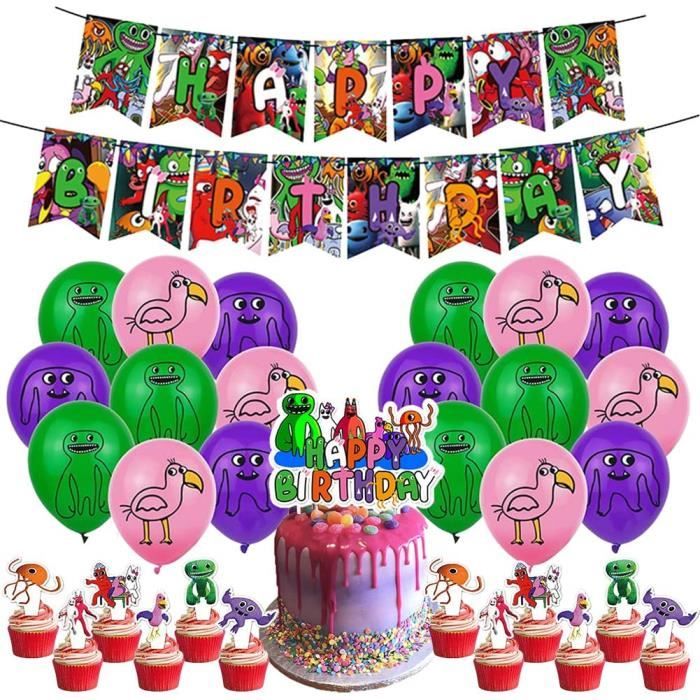 37PCS Jardin Ban Fournitures de Fête D'anniversaire,Ban Garden Décoration  de Fête, Joyeux Anniversaire Bannière Ballon Cupcake Topper pour Fête  Anniversaire Fournitures pour Enfant Fille : : Cuisine et Maison