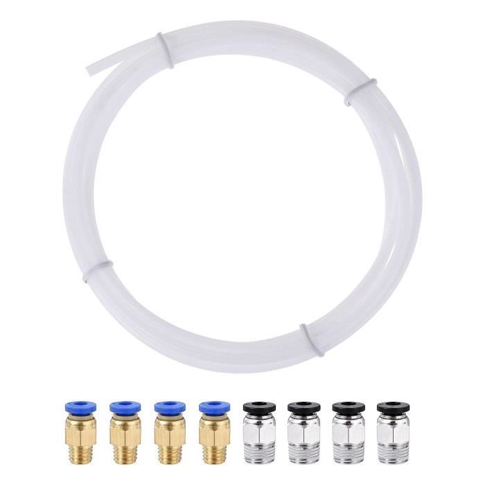 Sourcing Map Nylon 12 Air Line Hose - 4mm ID X 6mm OD, 2 Meter (6.5ft) Tube For Brake Fluid, Fuel, Air