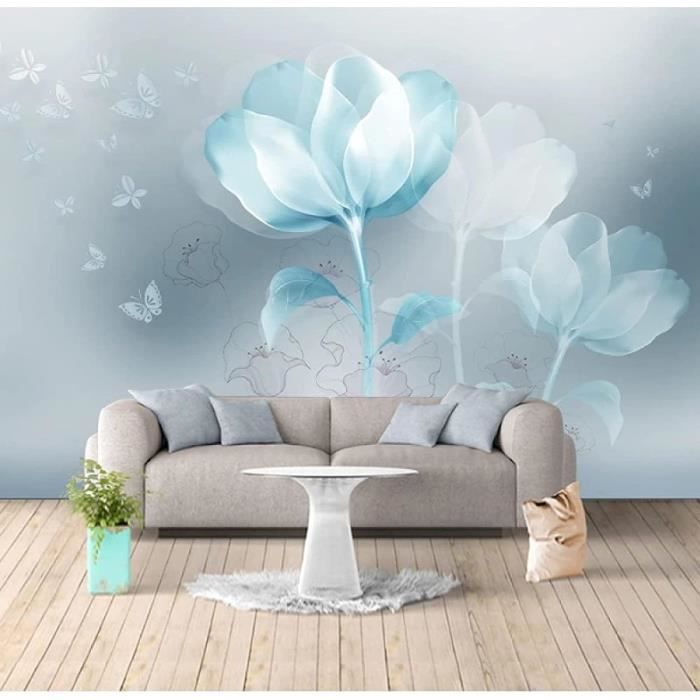 Papier peint fleurs sauvages | Papillons