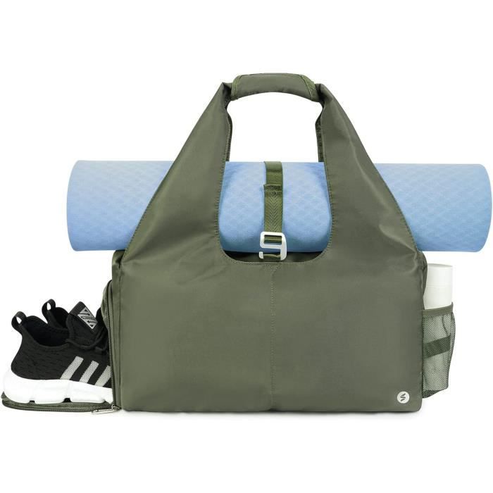 Sac de sport pour femme, sac de sport avec compartiment à chaussures, poche  humide et compartiment à chaussures, Vert Vert - Cdiscount Sport