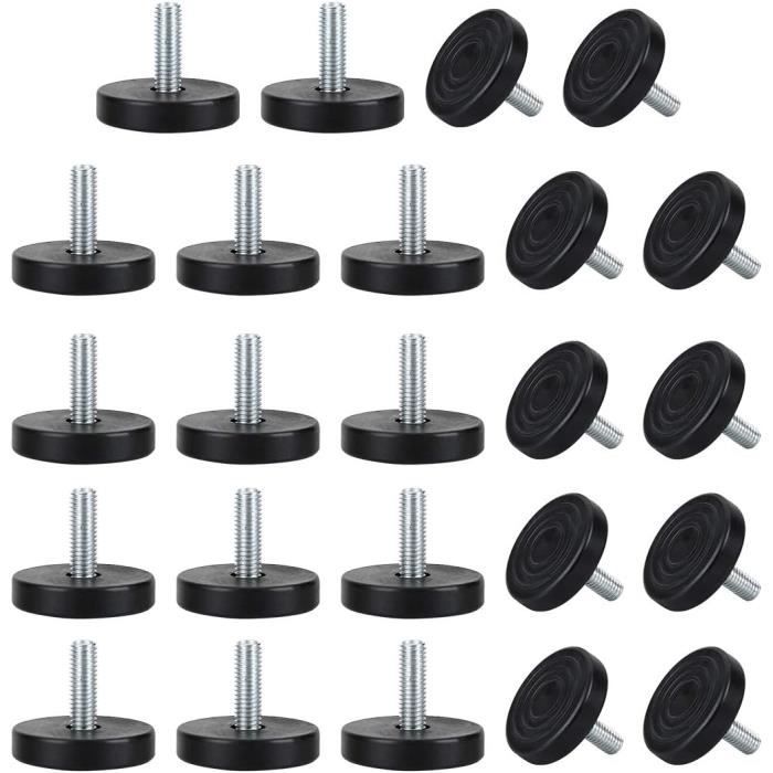 24Pcs Pieds De Nivellement Meuble Réglable Pied Réglable Patin De Meuble Jambe Pied De Table