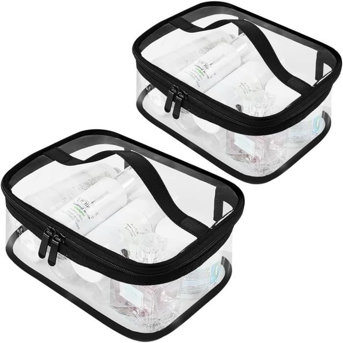 Kit De 4 Trousses De Toilette Transparentes Pour Voyage - 20x20 Cm - Marque Nviyam - Neutre - Neuf Avec étiquettes