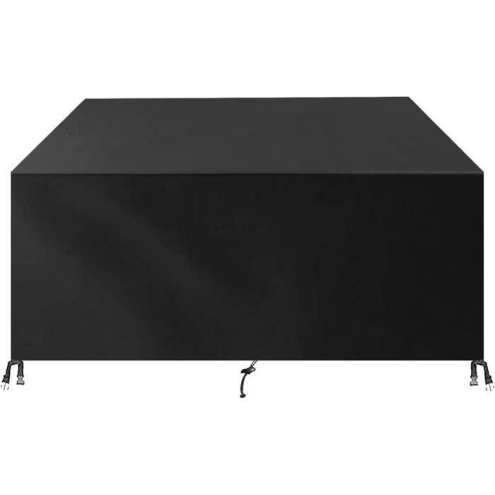 ZFEBHMY Housse Salon de Jardin,420D Oxford Tissu Imperméable Bâche de Meubles d'extérieur, Anti-UV Housse de Protection Housse Meuble,pour Table et Chaise -Black| 171x71x110cm(LxWxH