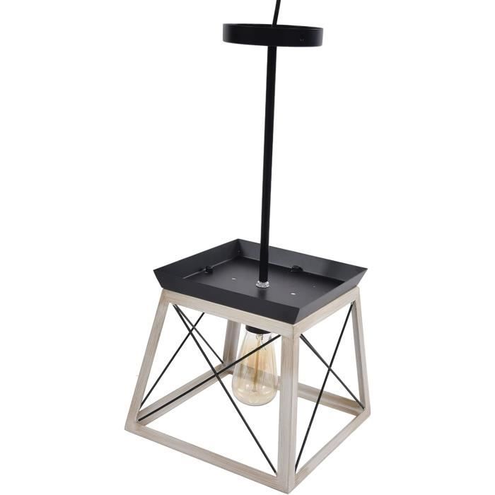Abat-jour Suspendu Style Rétro Noir - Pour Lustre, Salle à Manger, Cuisine, Décoration
