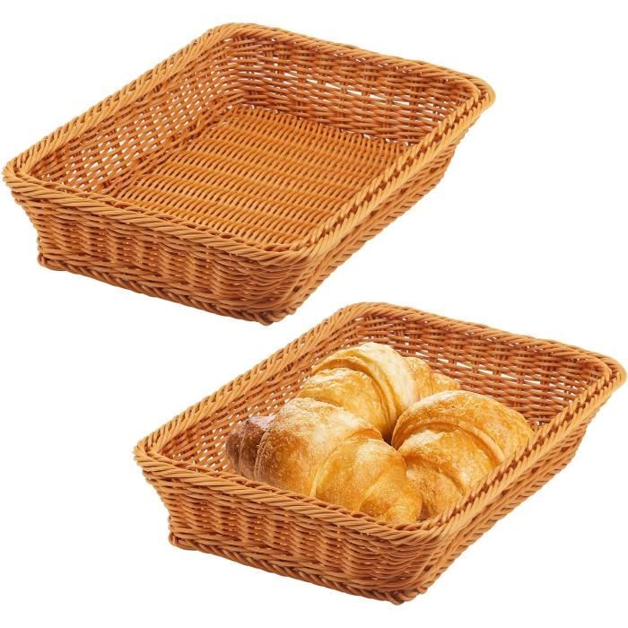 Panier osier polypropylène structure chromée APS 300 x 220mm