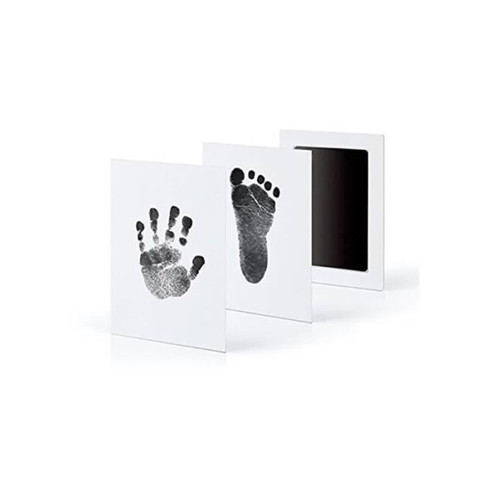 Tampon encreur Mod/èle mains de b/éb/é empreintes de pieds en bois Cadre photo Impressions DIY souvenirs Main et empreinte de b/éb/é Cadre photo kit dencre