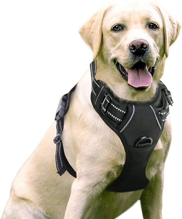 Meilleurs prix pour Harnais Chien/Harnais pour Chien anti-traction - Noir taille XL -- Réglable Réfléchissant Matériau Respirant