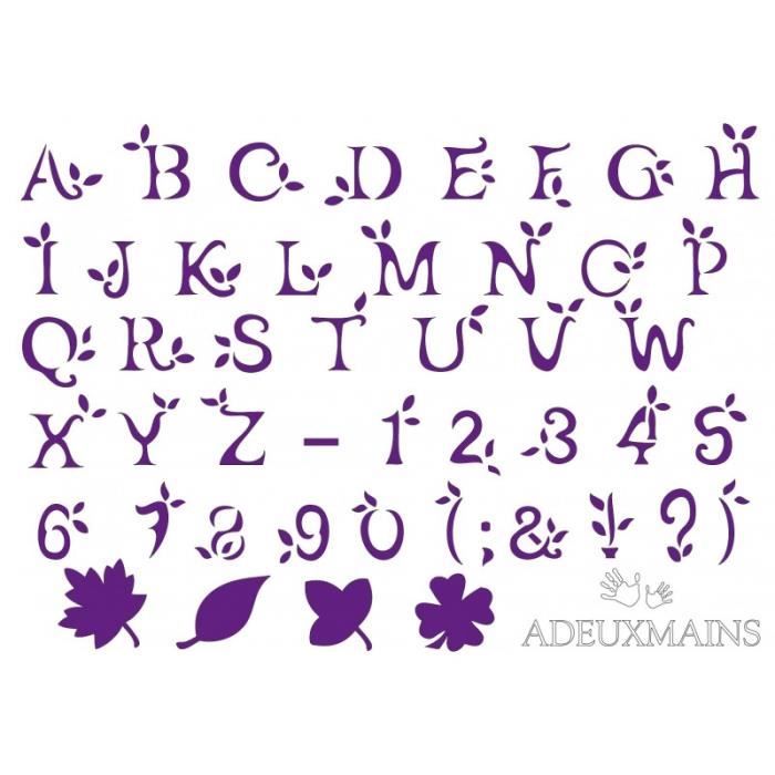 Pochoir Adeuxmains Lettres Et Chiffres Jardin A6 De Jolies Lettres Et Chiffres Assortis De Petites Feuilles Pour Personnalis Cdiscount Beaux Arts Et Loisirs Creatifs