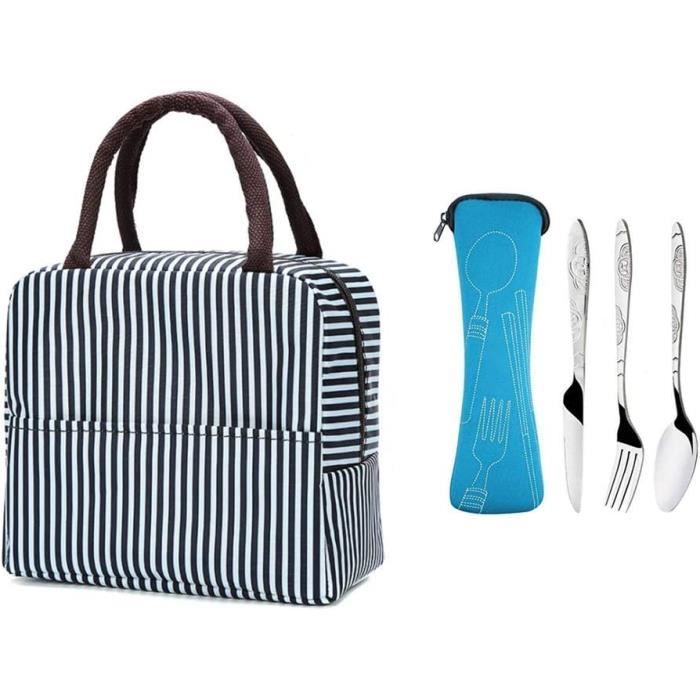 Sac à Déjeuner Isolé 6L Anti-Fuite - Noir - Parfait Pour Bureau, École Et Pique-Nique