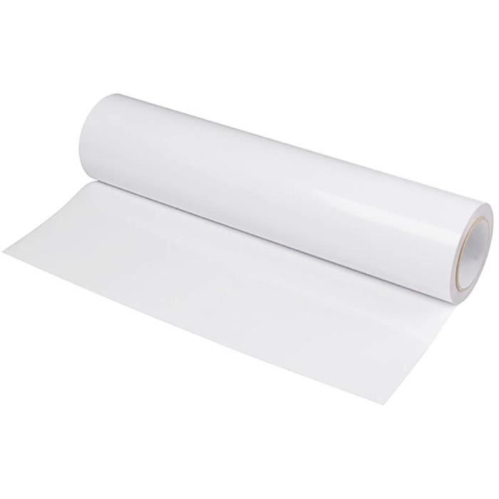 Papier de Transfert Blanc Polyuréthane Thermocollant pour Panneaux de Signalisation Autocollants Décalcomanies Murs Portes Applications Windows 