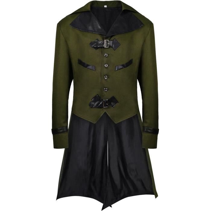 Devil Fashion Veste De Queue Steampunk Gothique Pour Homme En Velours