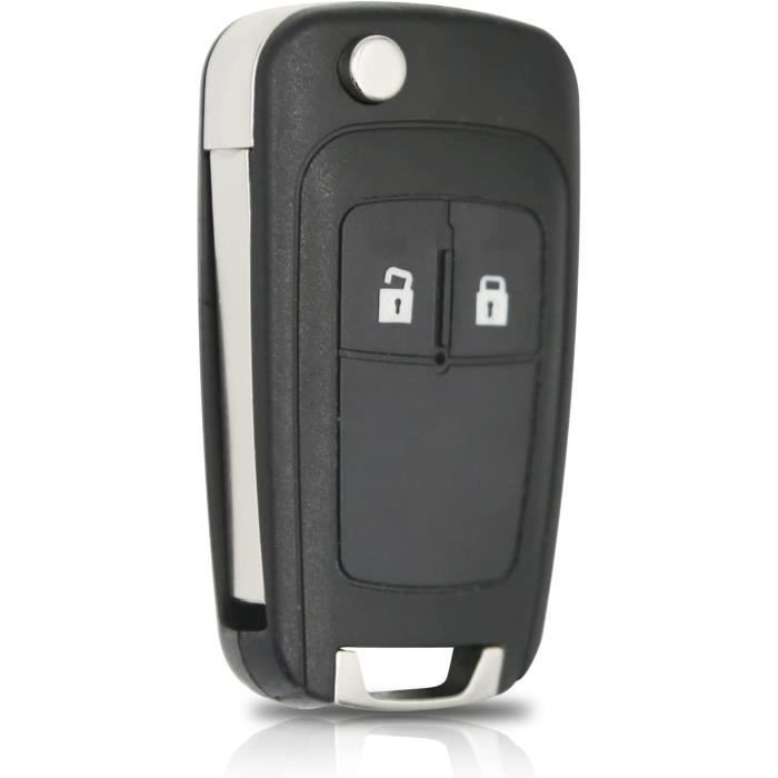 Coque De Clé Télécommande 2 Boutons Pour Opel Insignia, Astra J, Corsa E, Etc. - Noire - Neuf