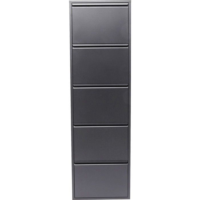 Casier à chaussures Caruso anthracite 5 tiroirs Kare Design Casier à chaussures Caruso anthracite 5 tiroirs Kare Design