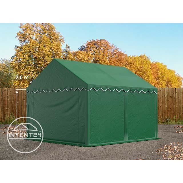TOOLPORT  3x4 m tente de stockage, PVC 700, H. 2 m, vert fonc&eacute; - (6159)