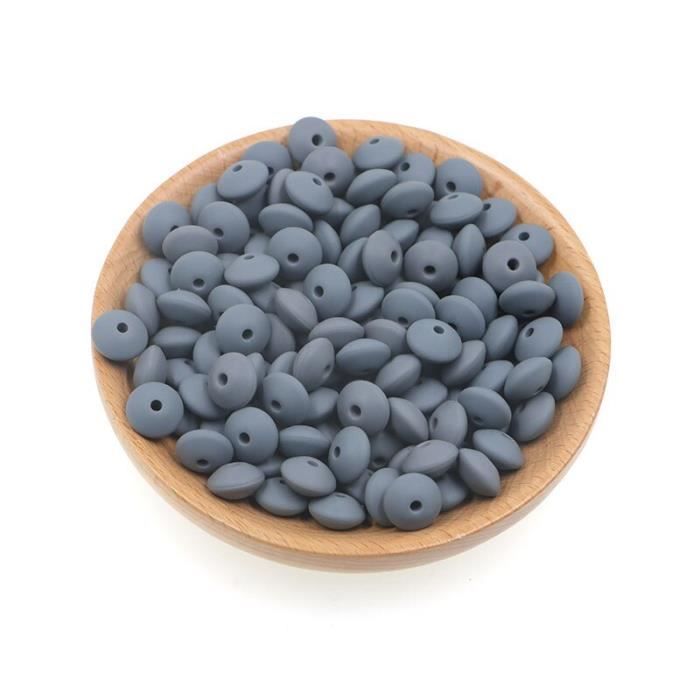 Perles En Silicone Rondelle 12mm X 7mm - Lot De 10 - Couleur Au Choix - Neuf - Marque SAVMER