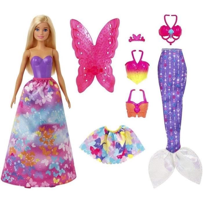 Coffret Barbie Farytaile 2012 - Poupée Fée Sirène Avec Robe Et Accessoires - Mattel BCC58