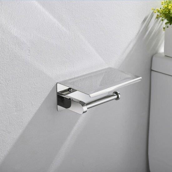 Porte Papier Toilette Avec Etage Porte Rouleau Ronde Finition