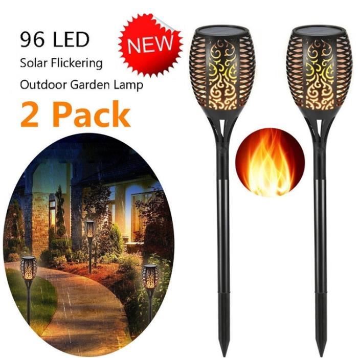 Lampe torche solaire - Danse - 96 LED - Étanche - 2PCS - Jardin extérieur