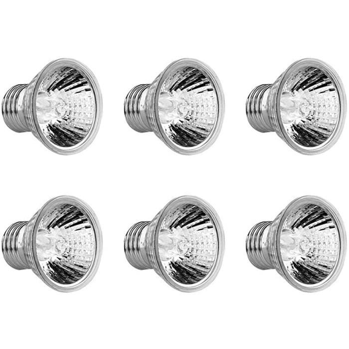 Ampoule chauffante - MARQUE - 50 W - E27 - UVA/UVB - Lot de 6 pièces