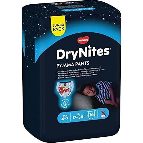 Sous-vêtements de nuit DryNites pour garçons de 4 à 7 ans x16