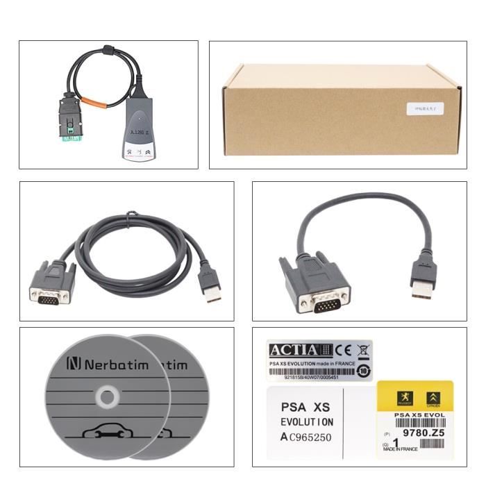 Câble OBD Pour DIAGBOX LEXIA 3 PP2000 - Réf. A.1281Z / 9780.Z5, Longueur 1m, Neuf