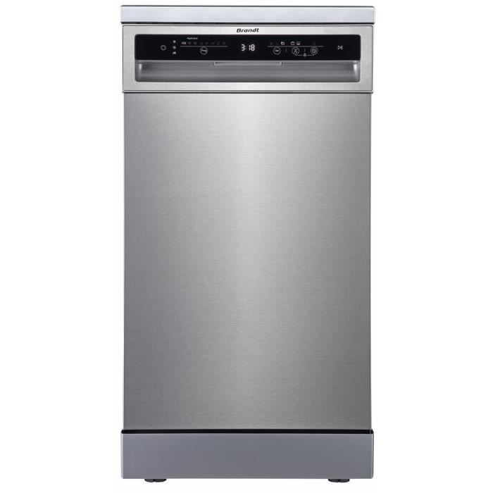 Lave vaisselle pose libre BRANDT BDF024DX 10 couverts L45cm 44 dBA Inox