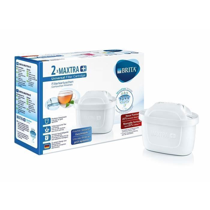 Brita Cartouche de filtre à eau - MAXTRA+ - 2 pièces - 100% recyclable - MAXTRA FlowControl: Oui