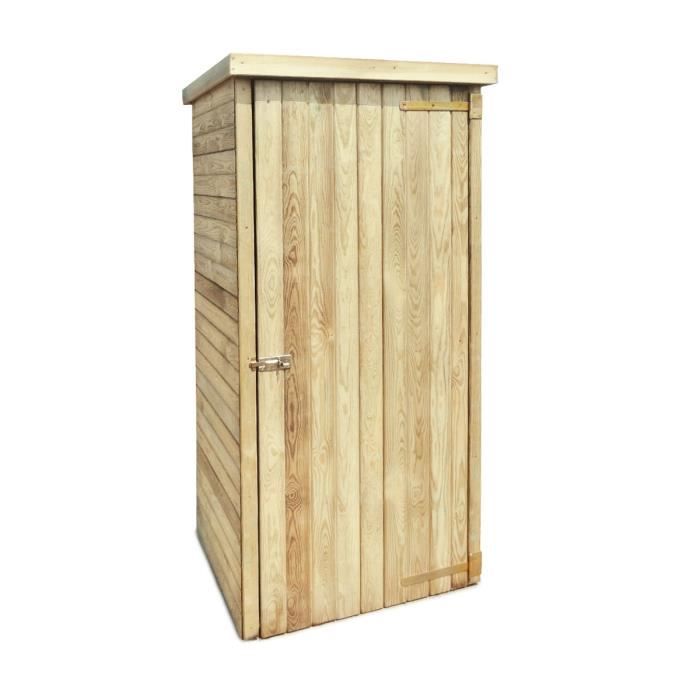 armoire de rangement en bois lima - cemonjardin - 0.6 m² - rectangulaire - marron