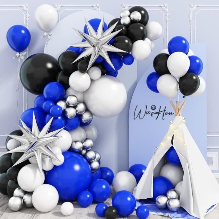 Kit D'Arche De Ballons Bleu Sarcelle Et Beige En Latex Durable Pour Décoration D'Anniversaire