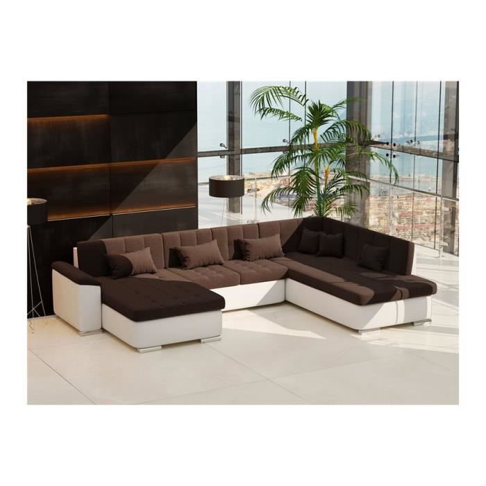 Canape D Angle Convertible En U Alta Vii Angle Gauche Chocolat