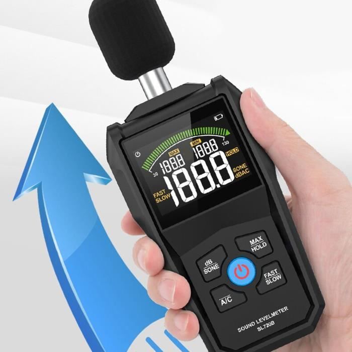 XIJ Appareil de mesure du bruit Sonomètre numérique DT-815 avec écran