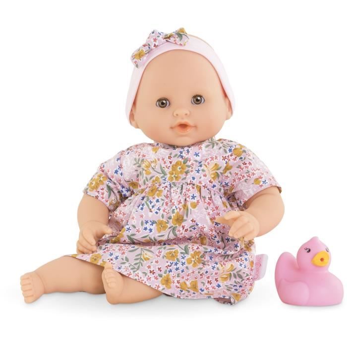 Poupée bébé bain Calypso en robe + canard - Corolle - Mixte - Blanc - Multicolore - 18 mois