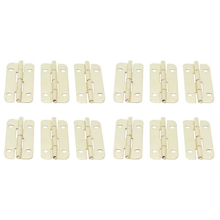 Faderr Lot de 6 charnières de porte amovibles en alliage d'aluminium noir pour portes de chambre