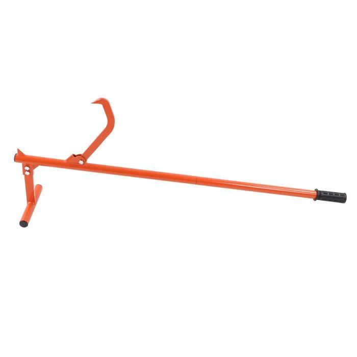 Cric à Bûches 130 Cm - Rouleau En Acier Robuste Pour Déplacer, Soulever Et Couper Des Grumes Jusqu'à 32 Cm