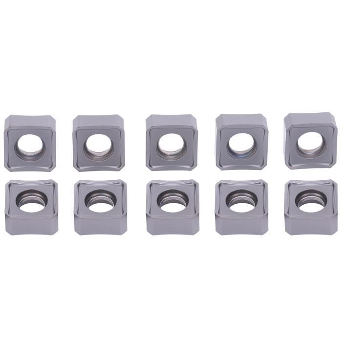 10 Pièces CNC Plaquettes De Tournage En Carbure Fraises WNMG080402 WNMG080404 WNMG080408 HA H01 Outil De Tournage Externe En Aluminium (Size : WNMG080408 HA H01, Color : 10PCS