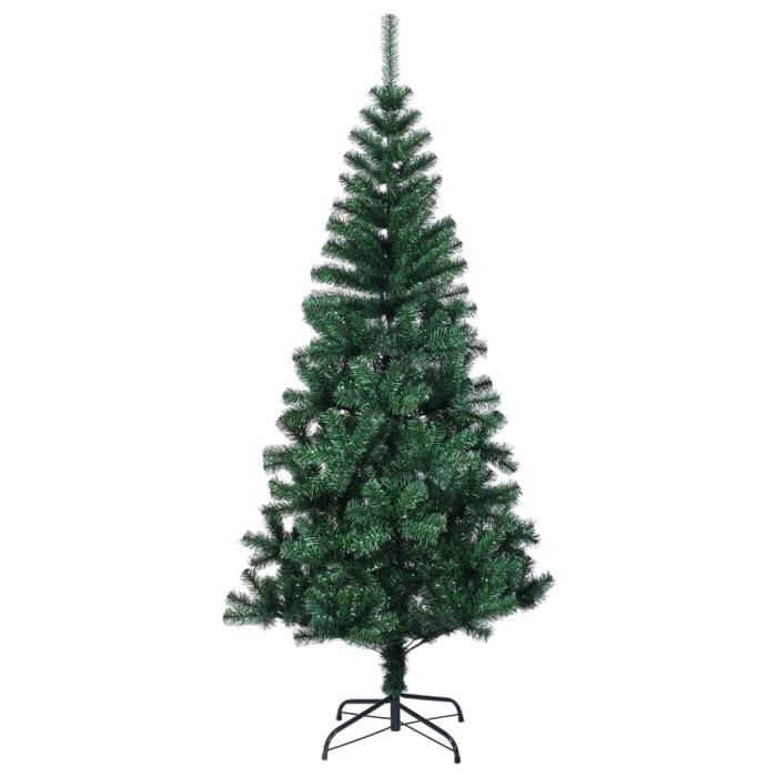 KO7167 Sapin de Noël artificiel pointes iridescentes Vert 150 cm PVC