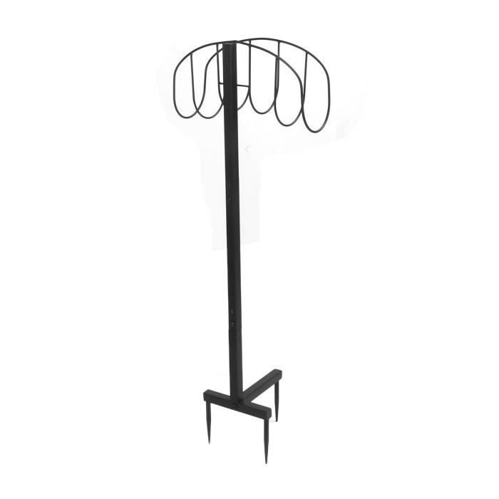 Support Rangement Tuyau D'Arrosage PHENOFICE - Étagère Murale Acier, Gain De Place Garage/Jardin (Argent, 22.5cm) - 2