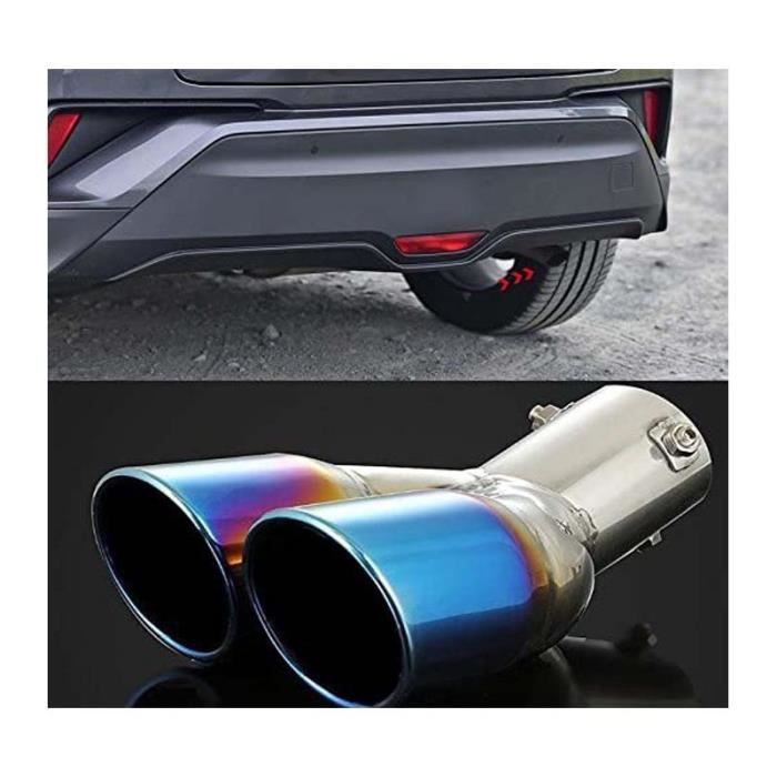 Embout Pot D'Échappement 70mm Inlet Acier Inoxydable Avec Silencieux Hi-Flow