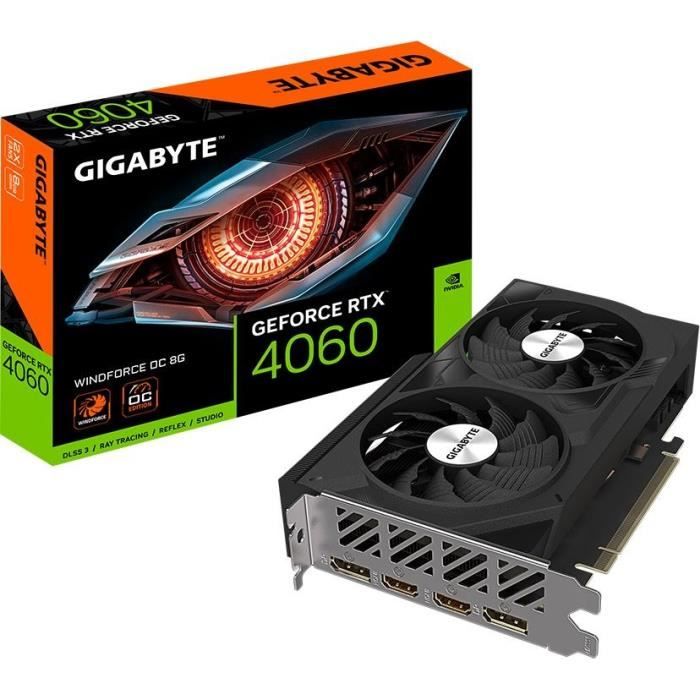 GIGABYTE - Carte Graphique - GeForce RTX™ 4060 WINDFORCE OC 8G