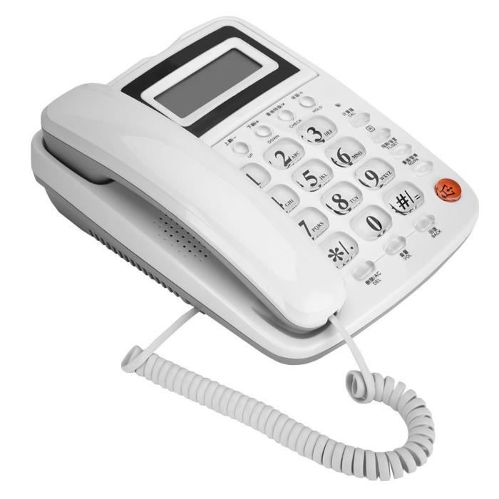HURRISE Téléphone Corded Desk Phone, Corded Line Phone, Cordless Phone