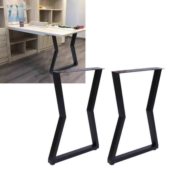 ARRIVEE Pieds de Table, Pied de Meuble Jambe de bureau Style moderne  industriel bricolage fer 45 x 71 x 8 cm - Noir - Cdiscount Maison