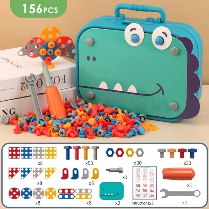 Jouet enfant 2 3 4 ans Caisse à Outils Enfant,etablie bricolage enfants  Jeux de Construction Enfant pour Garçons Filles de 3 4 5 Ans - Cdiscount  Jeux - Jouets