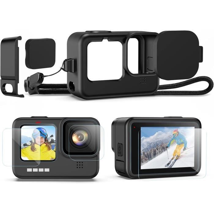 AFAITH Kit d'accessoires pour GoPro Hero 9/10 Black, Sac de Rangement +  Boîtier étanche + Kit de Filtre de plongée + Étui en Silicone + Film de