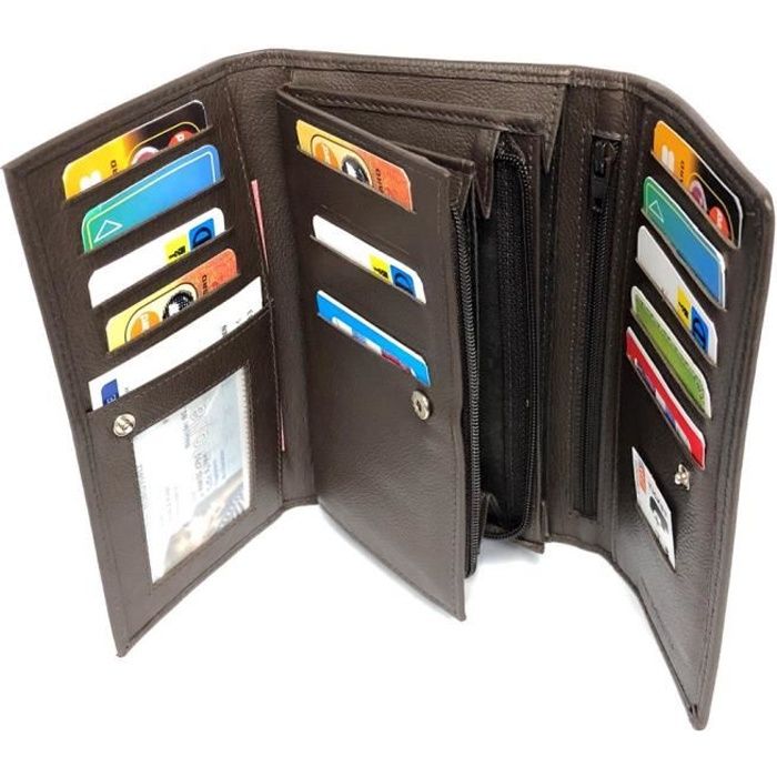Grand Portefeuille Carreau Compagnon – Motif Carreaux Multicolore, Neuf Avec étiquettes