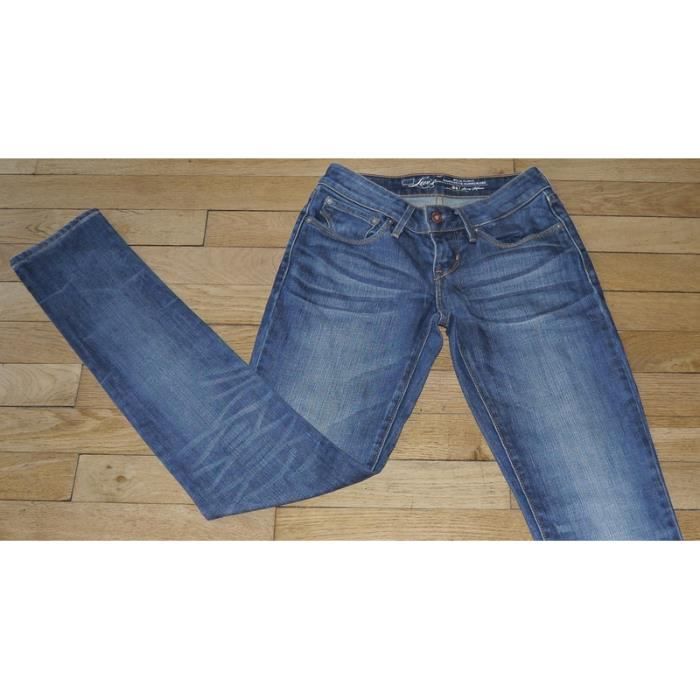 LEVIS 580 Jeans pour Femme W 24 - L 32 Taille Fr 34 (Réf # P073) Bleu -  Cdiscount Prêt-à-Porter