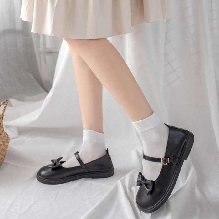 Bas,Chaussettes à bandes Lolita japonaises pour femmes et filles, au