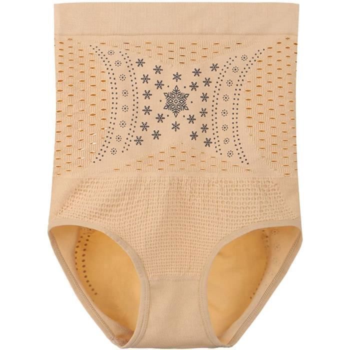 ZYUEER Culottes Noires Sans Couture Femme Dentelle Culotte Gainante Taille Haute Sculptante